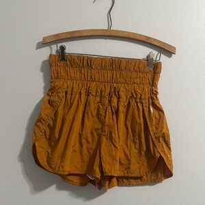 FP Movement by Free People High-Waist Rust Orange Athletic Shorts